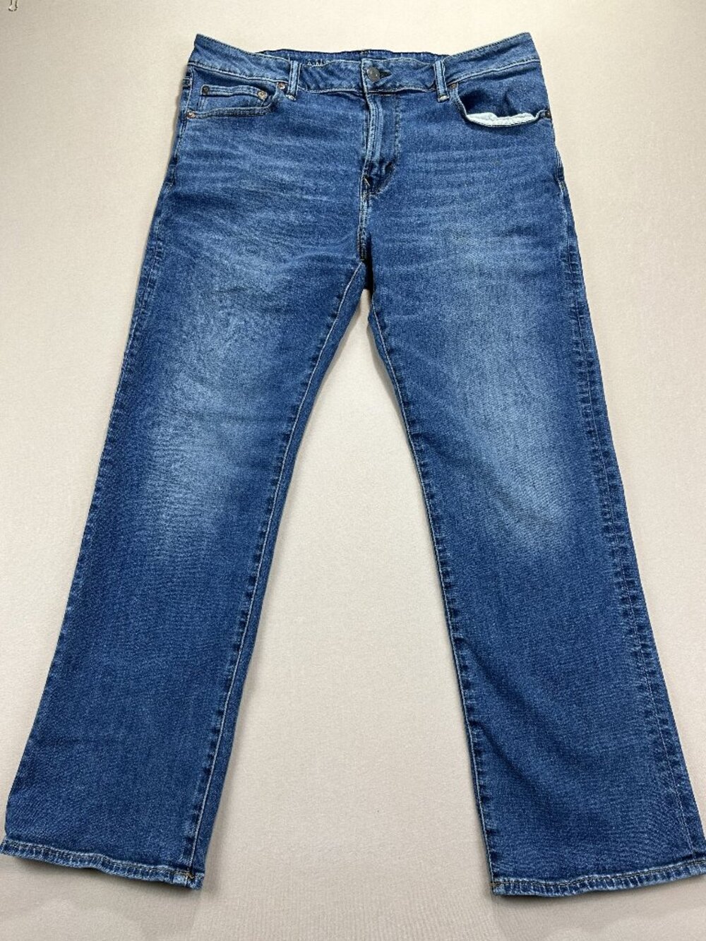 American Eagle Jeans Men's Size 36x32 Blue Denim Original Bootcut Stretch